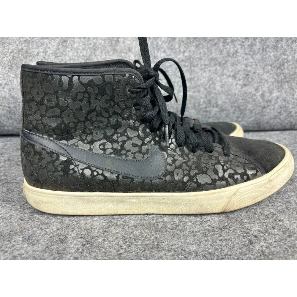 Nike Primo Court Mid Suede‎ Trainers Women’s 9.5 Black Animal Print 768866-001